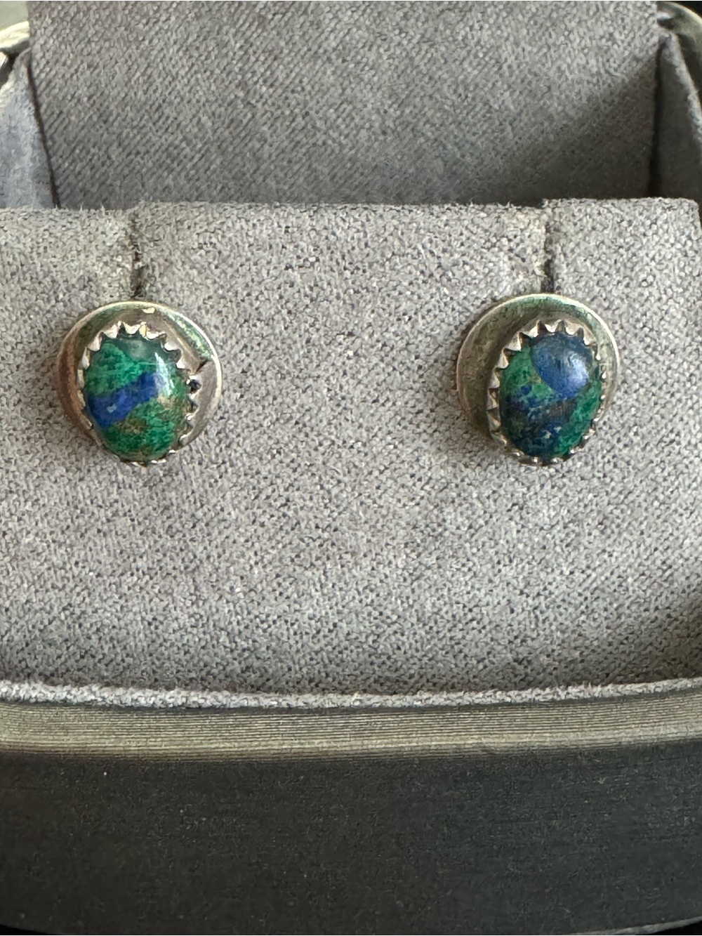 Signed M. Otero Sterling Silver Stud Earrings